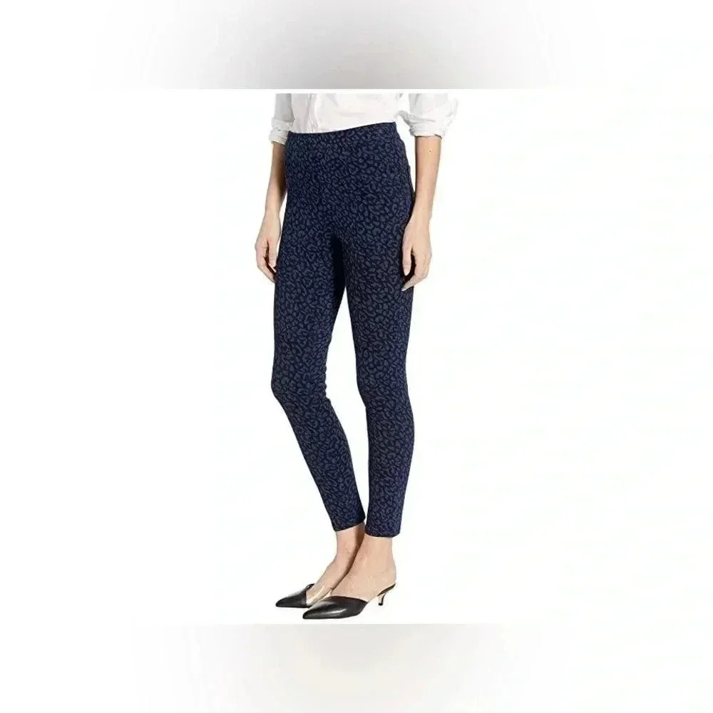 Spanx Women’s Jeggings Size L Leopard Print Denim Leggings Casual